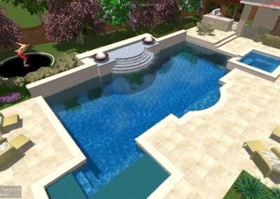 Baker Pool - Outdoor Pools Design Center - Marquise Pools Hi-Tech Design Team