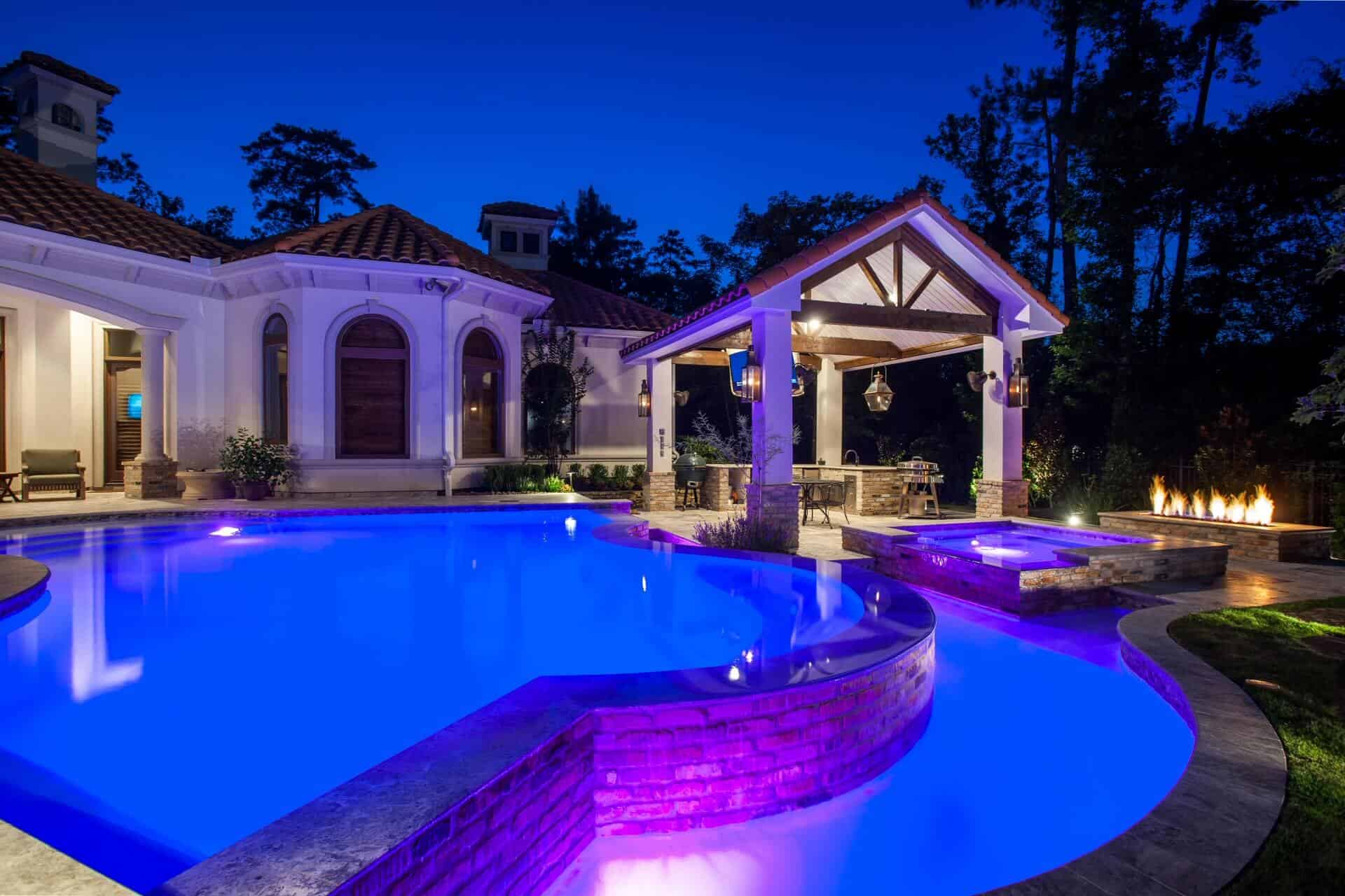 Family Pool Modern French Quarter by Marquise Pools The Woodlands, Texas