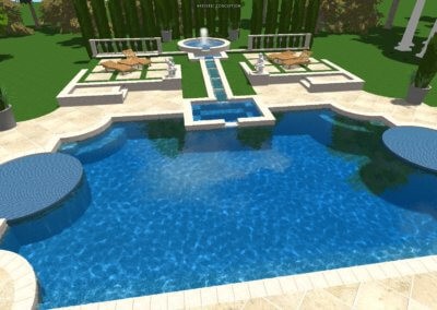 Chimenti Pool - Outdoor Pools Design Center - Marquise Pools Hi-Tech Design Team