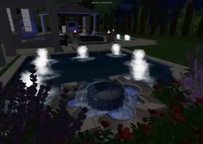 Newcomb Pool - Outdoor Pools Design Center - Marquise Pools Hi-Tech Design Team