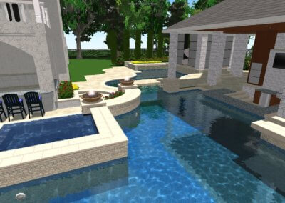 Newcomb Pool - Outdoor Pools Design Center - Marquise Pools Hi-Tech Design Team