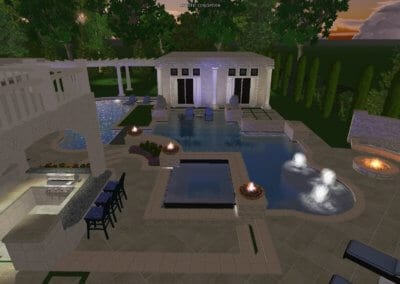 Newcomb Pool - Outdoor Pools Design Center - Marquise Pools Hi-Tech Design Team