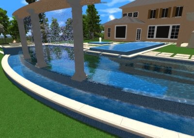 Steinberg Pool - Outdoor Pools Design Center - Marquise Pools Hi-Tech Design Team