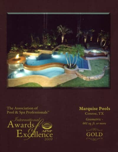 Pool Construction Awards, Publications and Television - Marquise Pools