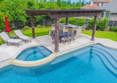 Pool Deck - The Hernandez Project by Marquise Pools The Woodlands