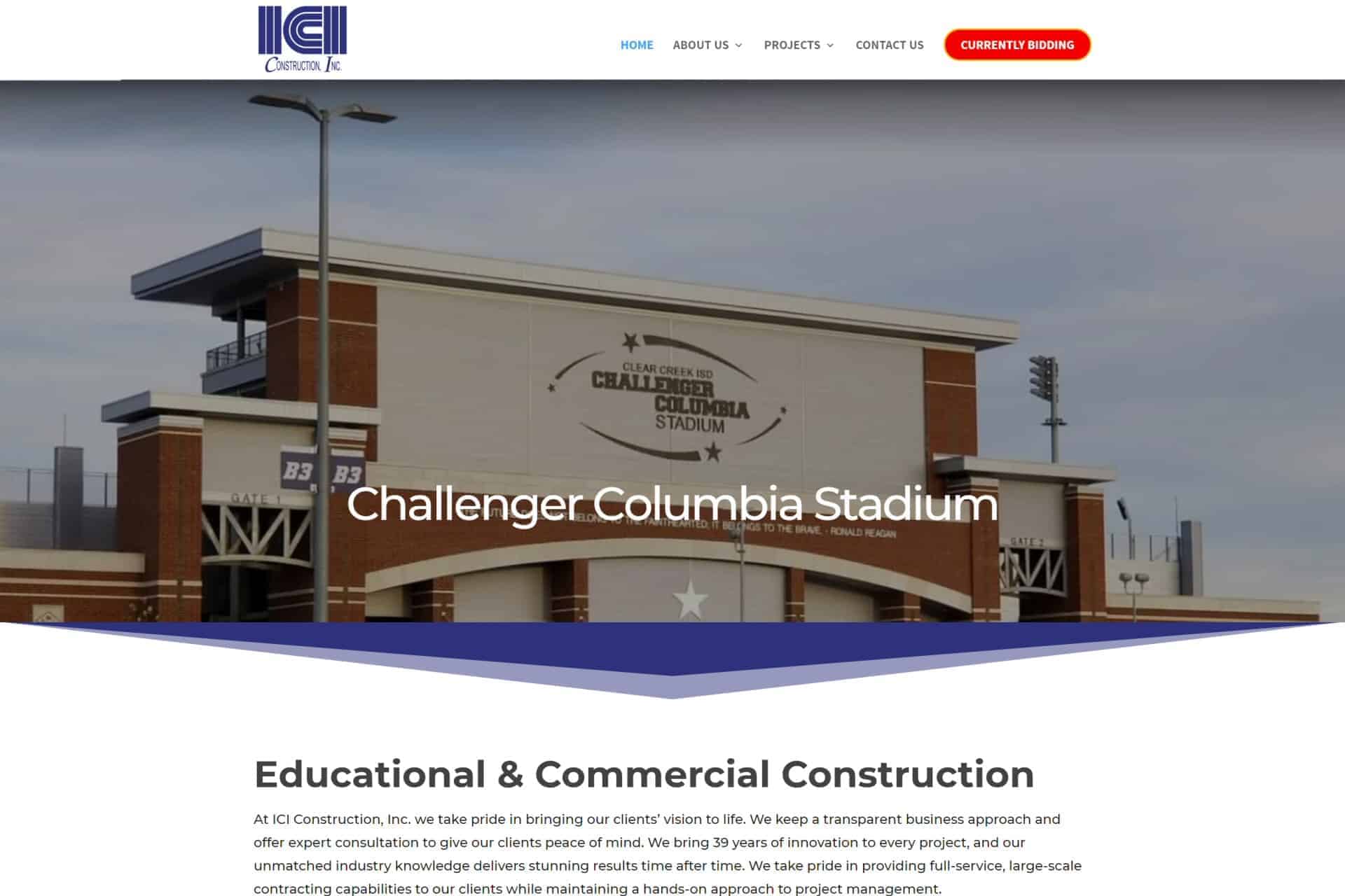 ICI Construction, Inc. Educational & Commercial Construction - Website Links for Marquise Pools #1 Best Pool Builder